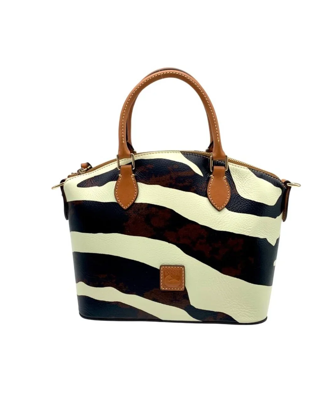Dooney & Bourke Zebra Print Leather Geena Satchel